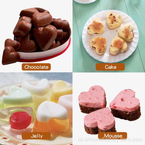 Cetakan kue alat kue silikon yang dapat digunakan kembali